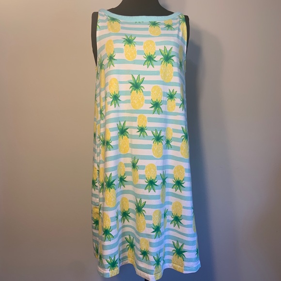 SOLD! Lands’ End Girl’s 16 striped Tank Dress - Picture 8 of 16